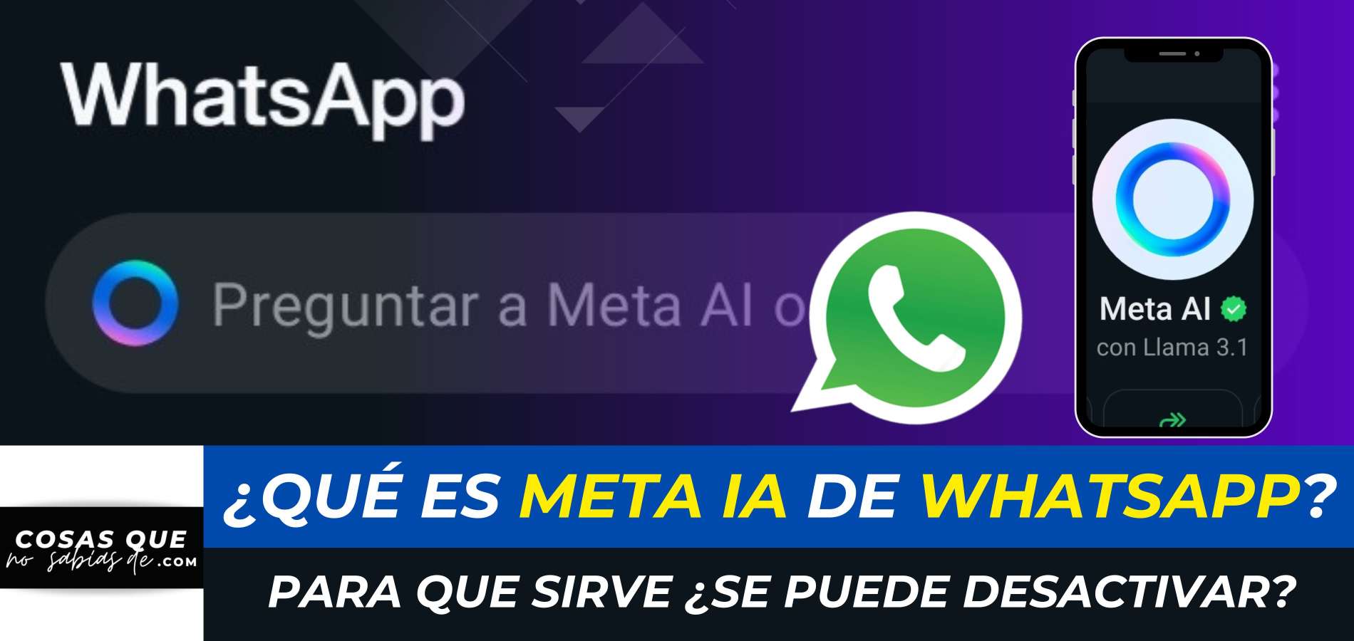 Circulo azul: ¿Qué es Meta IA de WhatsApp? | Como desactivar